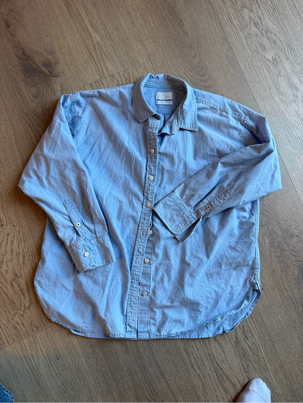 J.Crew Relaxed Chambray Button Down Shirt XL Light Wash